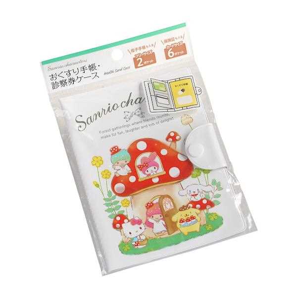 Medicine Notebook/Medical Card Case Sanrio M/X Mushroom 15.5 x 11.5cm (100 yen shop, 100 yen shop, 100 yen shop, 100 yen shop)