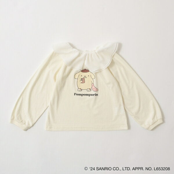 Lycee mine [Sanrio Characters] [Whether in front of you is OK!] A-line printed T-shirt with sheer collar