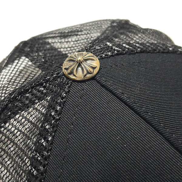 [Genuine] CHROME HEARTS Fabric Front Black Twill Hat Chrome Hearts Logo Cap [305834-blk] sqmn