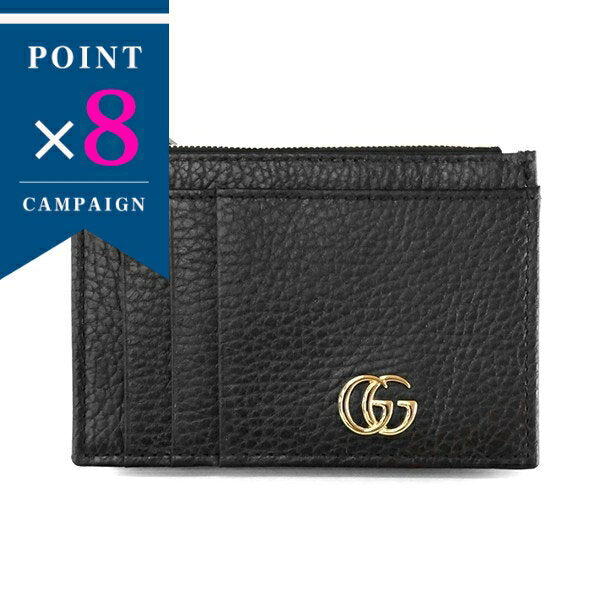 {8x Points_Until 23:59 on the 16th} Gucci Coin Purse GUCCI Women's GG Marmont Leather Card Case Coin Case Black 574804 CAO0G 1000 | Brand