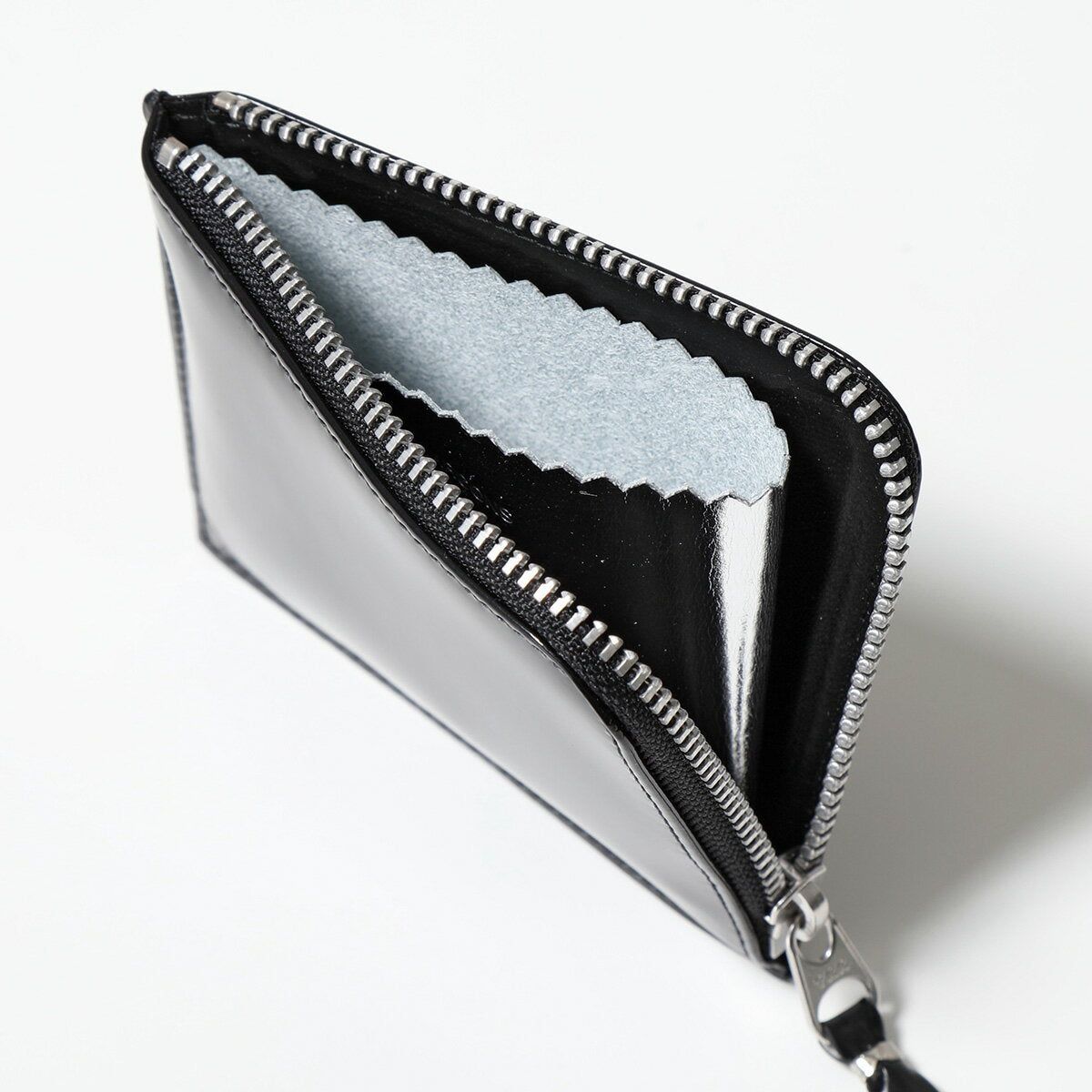 COMME des GARCONS MIRROR INSIDE Mirror Inside SA3100MI Monedero de piel con cremallera en forma de L para hombre y mujer PLATA [dc_kikaku]