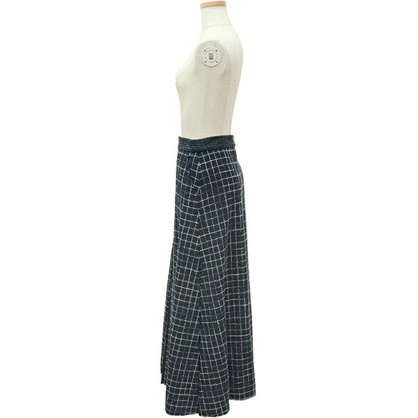 Chanel skirt size 36 tweed wool polyester navy CHANEL Chanel long skirt for women bottoms apparel clothing for women brand like new condition used