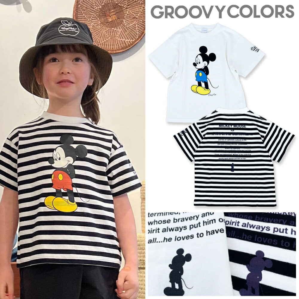 ☆10x points☆ [From March 11th (Tue) 01:59] GC460 MICKEY MOUSE TEE / White, 22 Black [GROOVY COLORS] [Groovey Colors] [Grukara] [shts] GROOVY COLORS