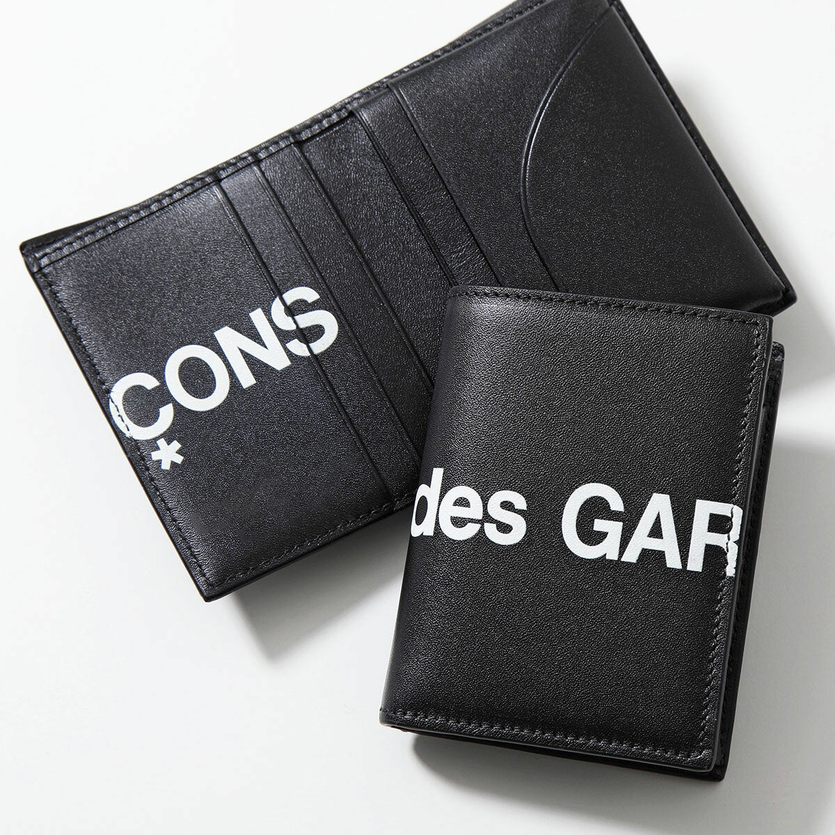 COMME des GARCONS COMME des Garcons Cartera plegable ENORME LOGO SA0641HL Monedero de cuero para mujer sin monedero NEGRO [dc_kikaku]