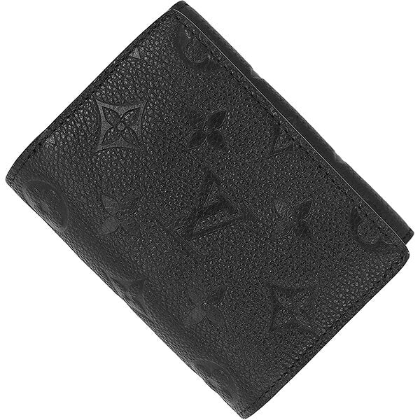 [New] Louis Vuitton Tri-fold Wallet, Round Zipper Coin Case, Portefeuille, Metis, Compact, Monogram, Emprete, Leather, Black, Compact Wallet, LOUIS VUITTON