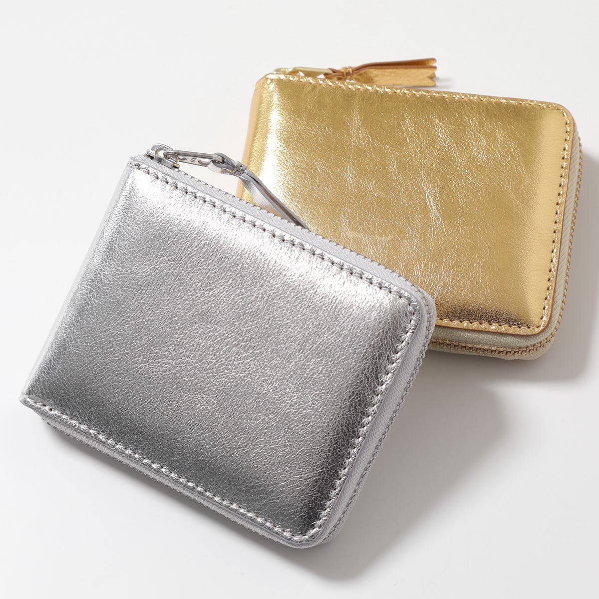 COMME des GARCONS GOLD LINE Gold Line SA7100G Men's Leather Metallic Coin Purse 2 Colors