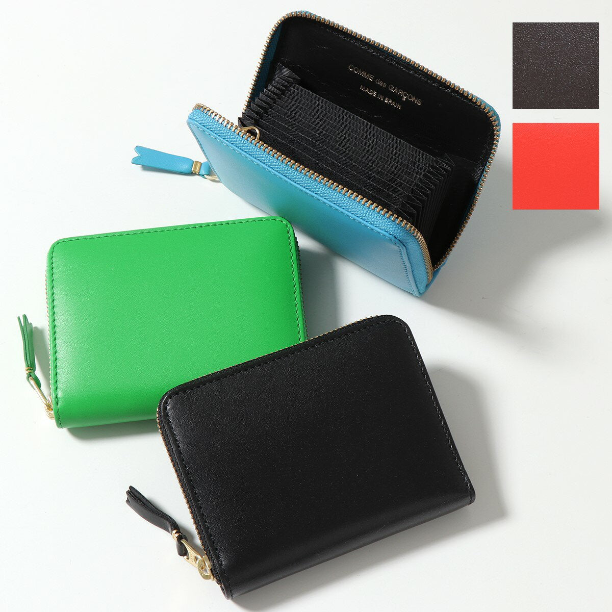 COMME des GARCONS COMME des Garcons Bifold Wallet ARECARF SA2110 Men's Leather Card Case Coin Case Mini Wallet Bean Wallet 5 Colors