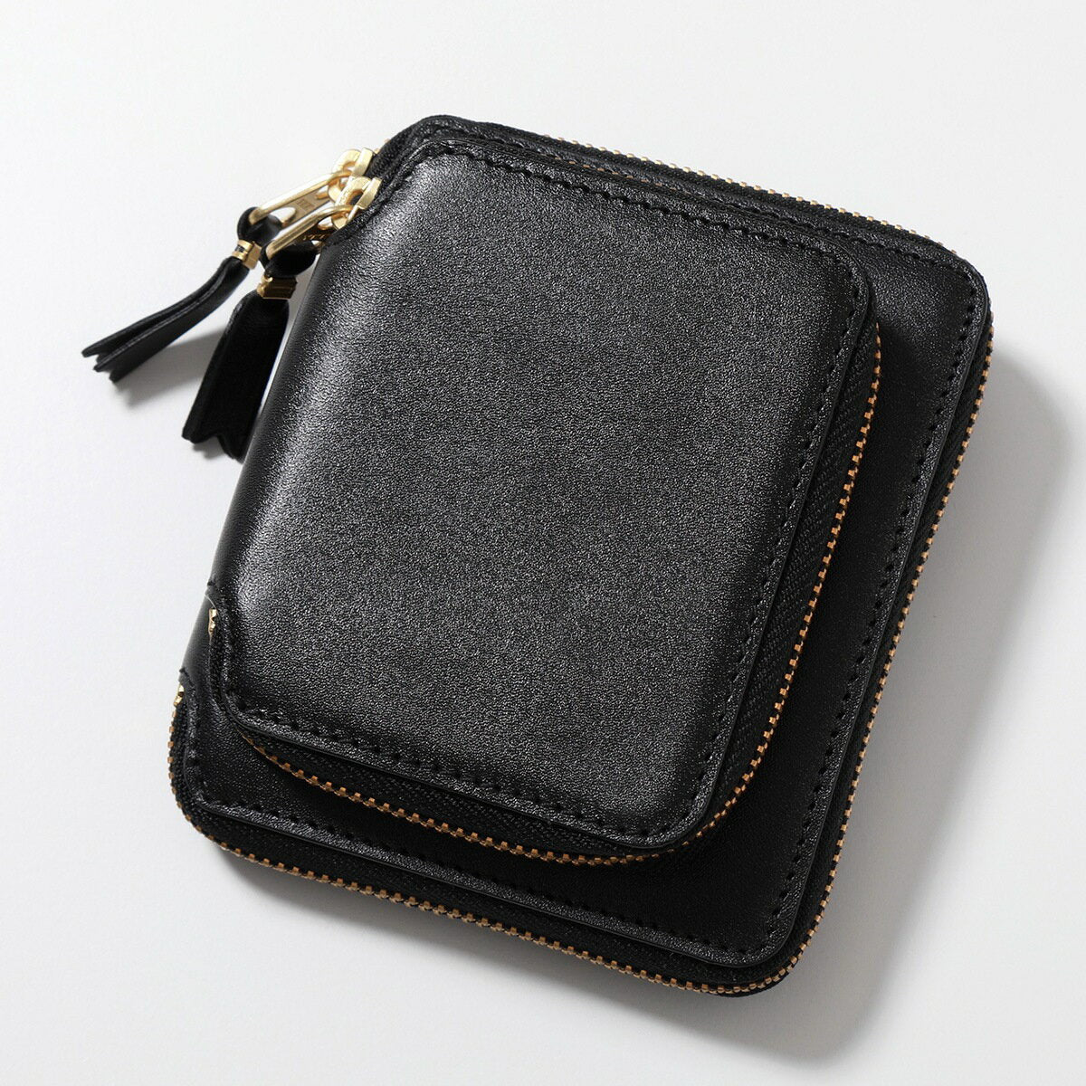 COMME des GARCONS COMME des Garcons Bifold Wallet OUTSIDE POCKET SA2100OP Men's Round Zipper Leather Mini Wallet with Coin Purse 3 Colors [dc_kikaku]