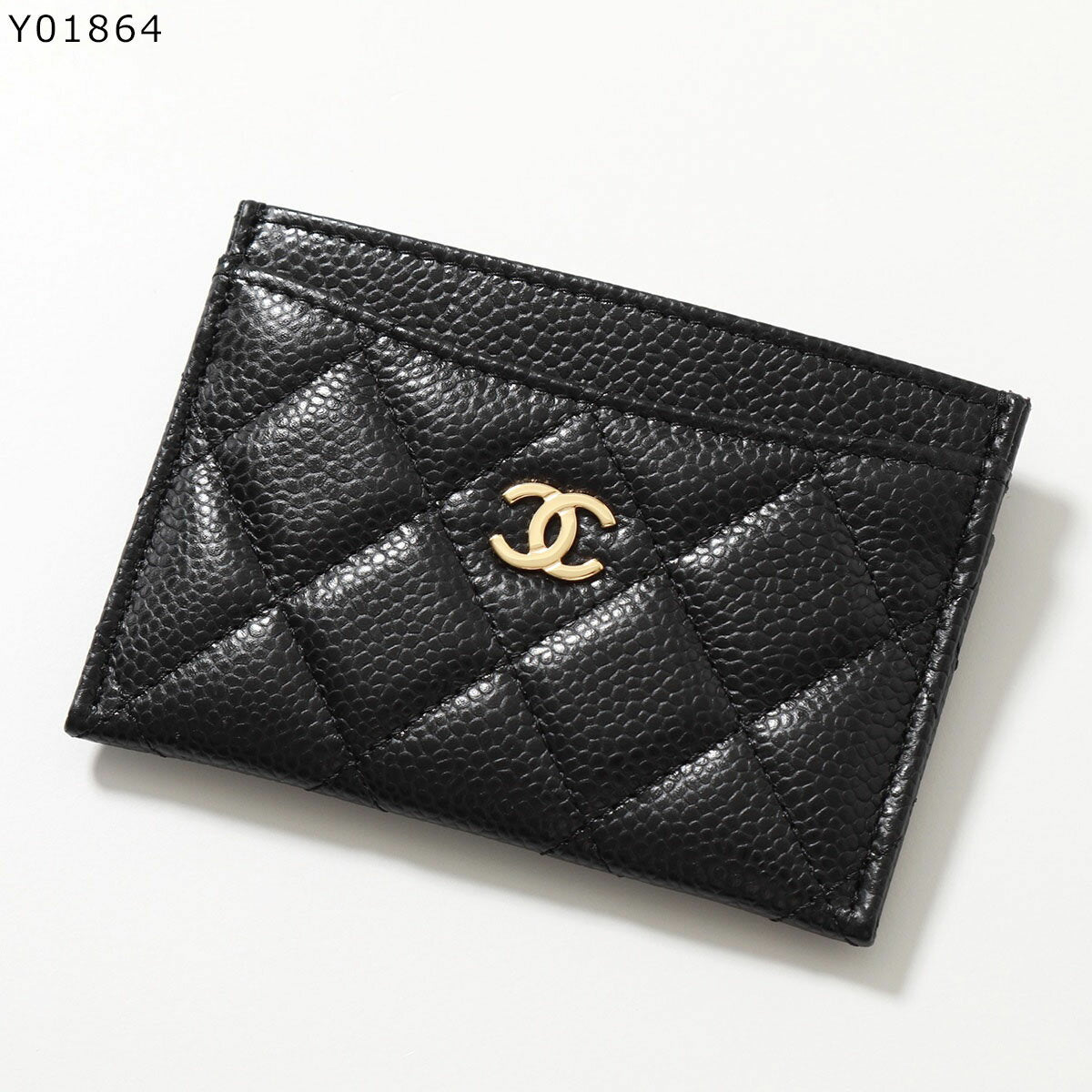 CHANEL Card Case MATELASSE AP0213 Y01864 Y01295 Y01588 C3906 Women's Caviar Skin Lambskin Pass Case Coco Mark CC Logo 3 Colors