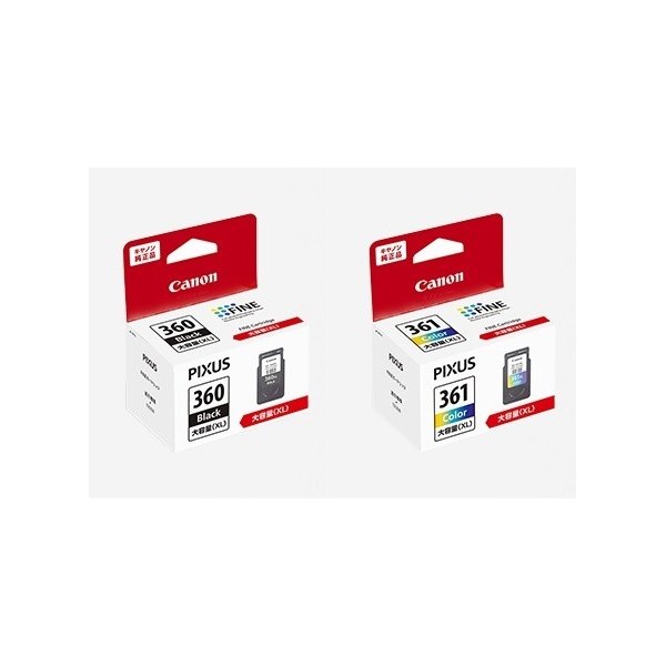 [Shipped 365 days from Rakuten warehouse] BC-360XL Black Large capacity BC-361XL 3 colors Large capacity 2-piece set CANON Ink cartridge Genuine product BC360XL BC361XL