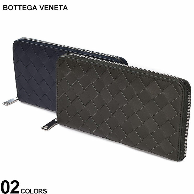 Bottega VENETA Leather Intrecciato Round Zip Long Wallet BV593217VCPQ4 Brand Men's Wallet Wallet Long Wallet Gift