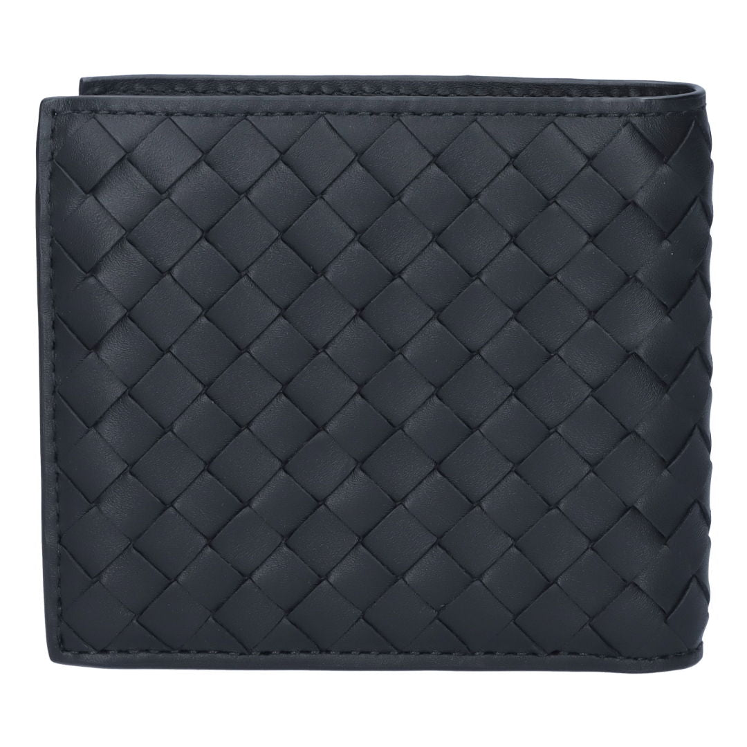 [5x points limited to 24 hours on the 25th] BOTTEGA VENETA folding wallet bifold wallet Intrecciato 193642 V4651 V47W1 Black (8431/8803)