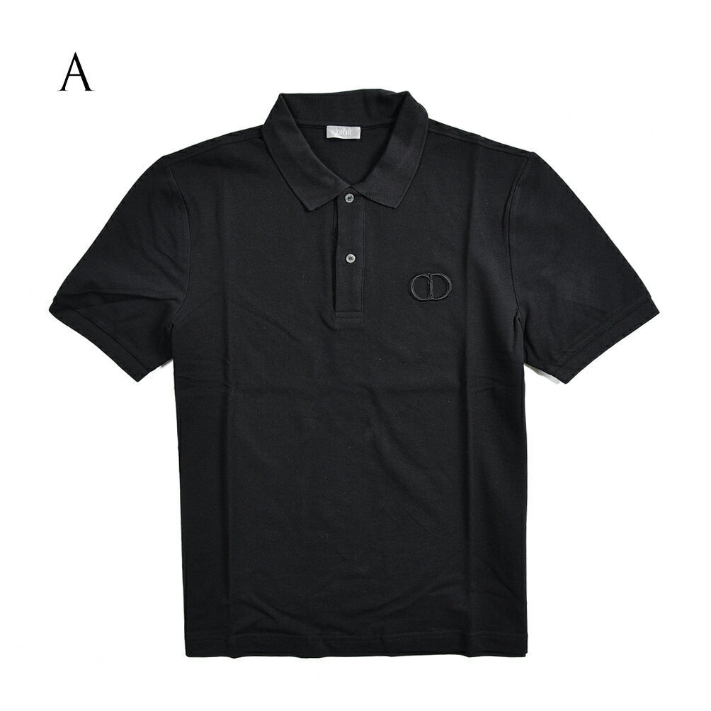 [Super OFERTA] Polo DIOR piano logo manga corta primavera/verano hombre algodón piqué blanco negro disponible en dos colores marca francesa