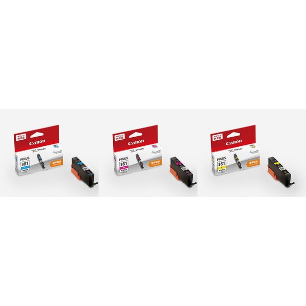 BCI-381C BCI-381M BCI-381Y CANON Ink Cartridge Genuine Product Set of 3