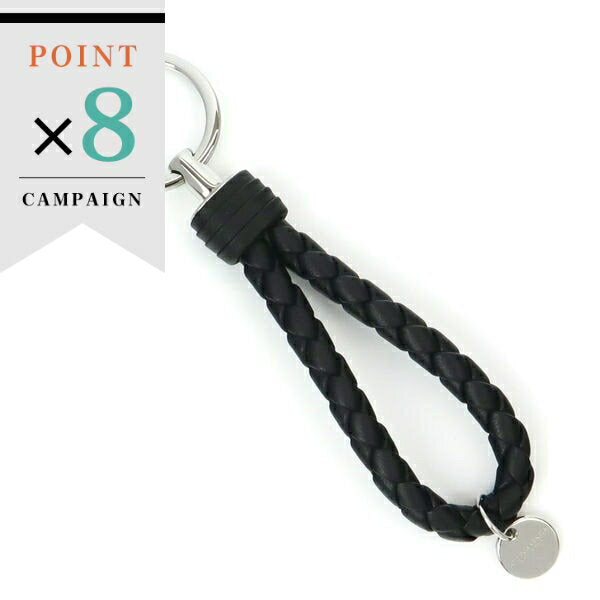 {8x points_Until 23:59 on 3/2] Bottega Veneta Key Ring BOTTEGA VENETA Men's Braided Lamb Leather Black 113539-V001D 1000 | Brand