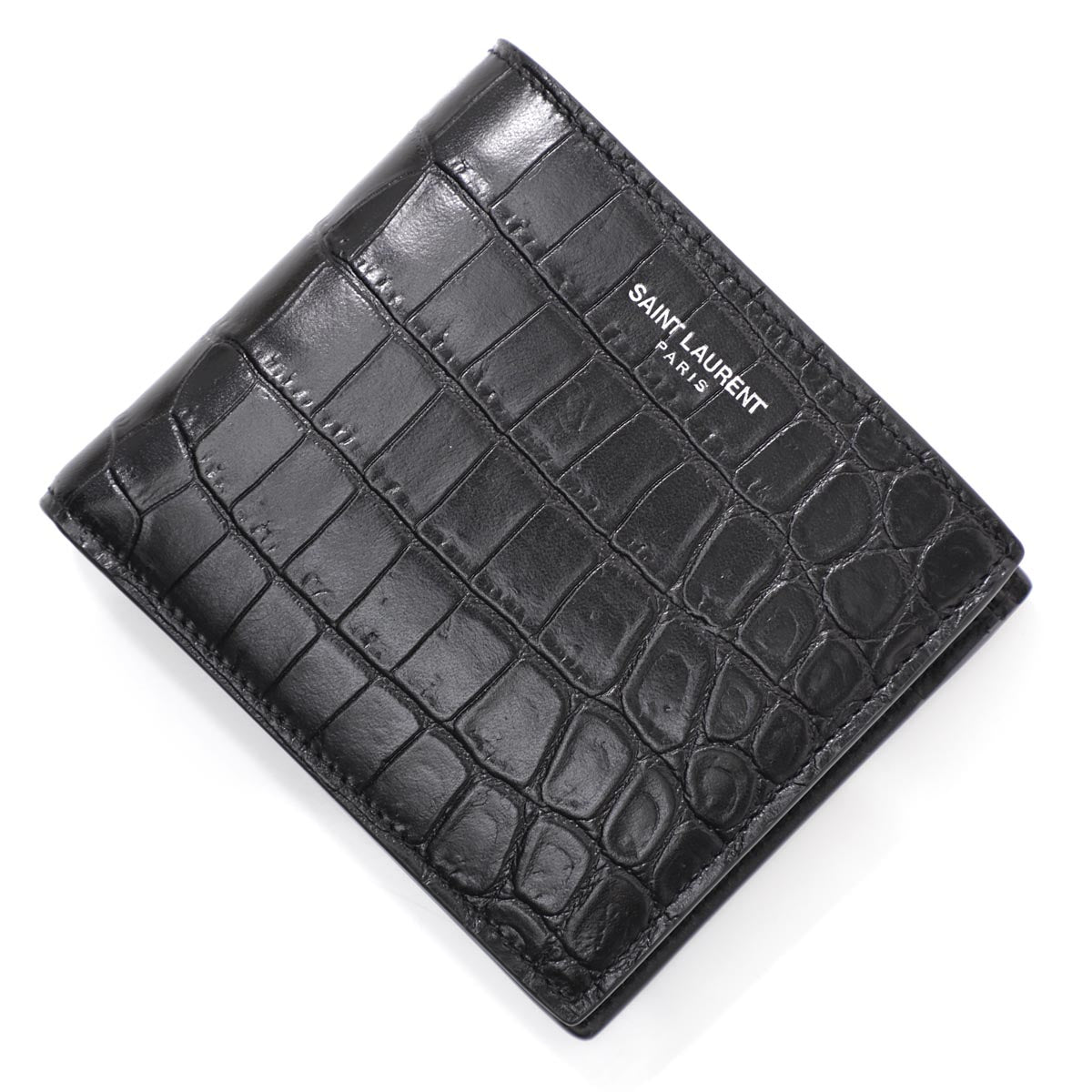 [Outlet] Saint Laurent bi-fold wallet with coin purse, black, men's 396303 dzede 1000 EAST/WEST [Free return shipping] [2024SS]