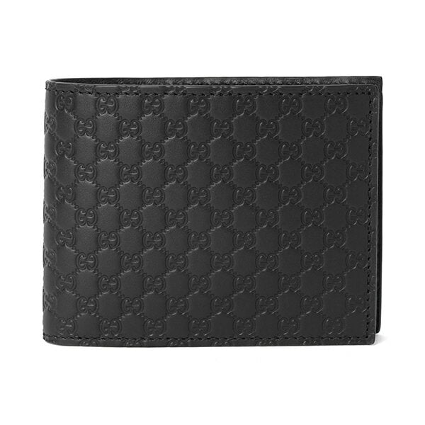 [Applicable for coupons up to 5,000 yen off] Gucci bifold wallet GUCCI Micro Guccisima 217044 BMJ1N 1000 Men's Outlet Black Black