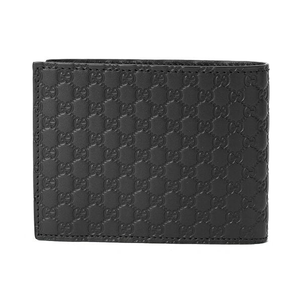 [Applicable for coupons up to 5,000 yen off] Gucci bifold wallet GUCCI Micro Guccisima 217044 BMJ1N 1000 Men's Outlet Black Black