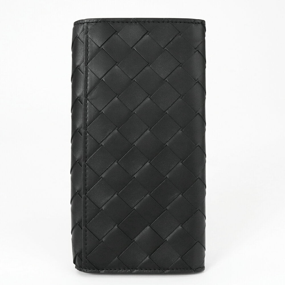 [Up to 4,000 yen coupon available _Until 11:59 on the 14th] Bottega VENETA Long Wallet Men's Intrecciato Leather Knitted Billfold Black 676593 VCPQ4 8803 | Brand