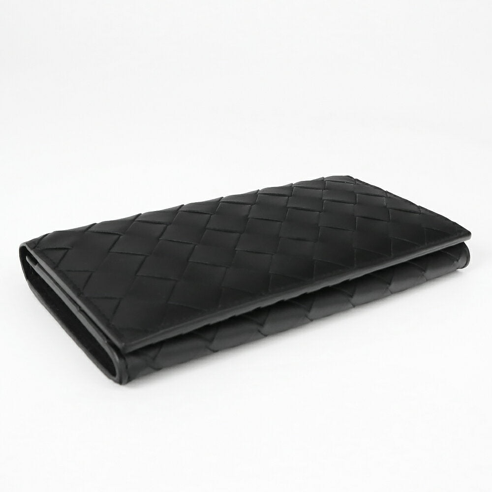 [Up to 4,000 yen coupon available _Until 11:59 on the 14th] Bottega VENETA Long Wallet Men's Intrecciato Leather Knitted Billfold Black 676593 VCPQ4 8803 | Brand