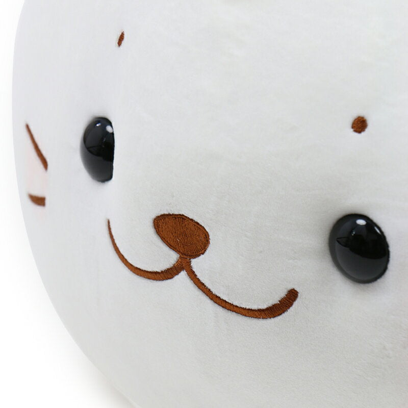 Shirotan - Almohada de cuerpo esponjoso de peluche, juguete grande de 85 cm, malvavisco, leche, grande, extra grande, blanco, lindo personaje, esponjoso, abrazo relajante