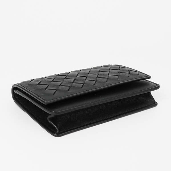 {8x points_Until 11:59 on the 9th} Bottega Veneta Business Card Holder BOTTEGA VENETA Intrecciato Leather Knit Black Men's Women's 133945 V0016 8806 | Brand