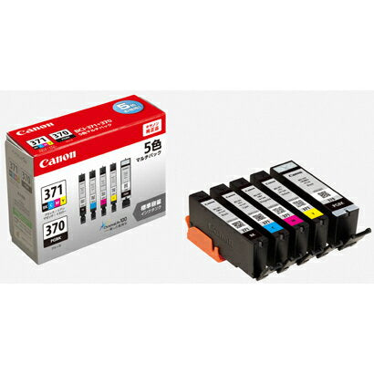 Ink Canon Genuine Cartridge Ink Cartridge BCI-371+370/5MP Ink Tank BCI-371 BK/C/M/Y + BCI-370 B 5 Color Multi Pack