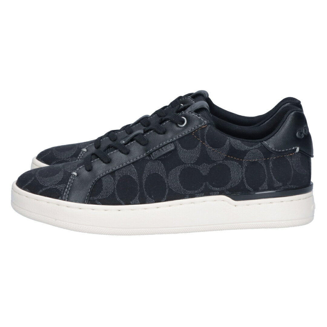 [5x points limited to 48 hours on the 15th] COACH Women's Shoes Sneakers Low Line Denim Low Top Sneakers CE880 BK/BK