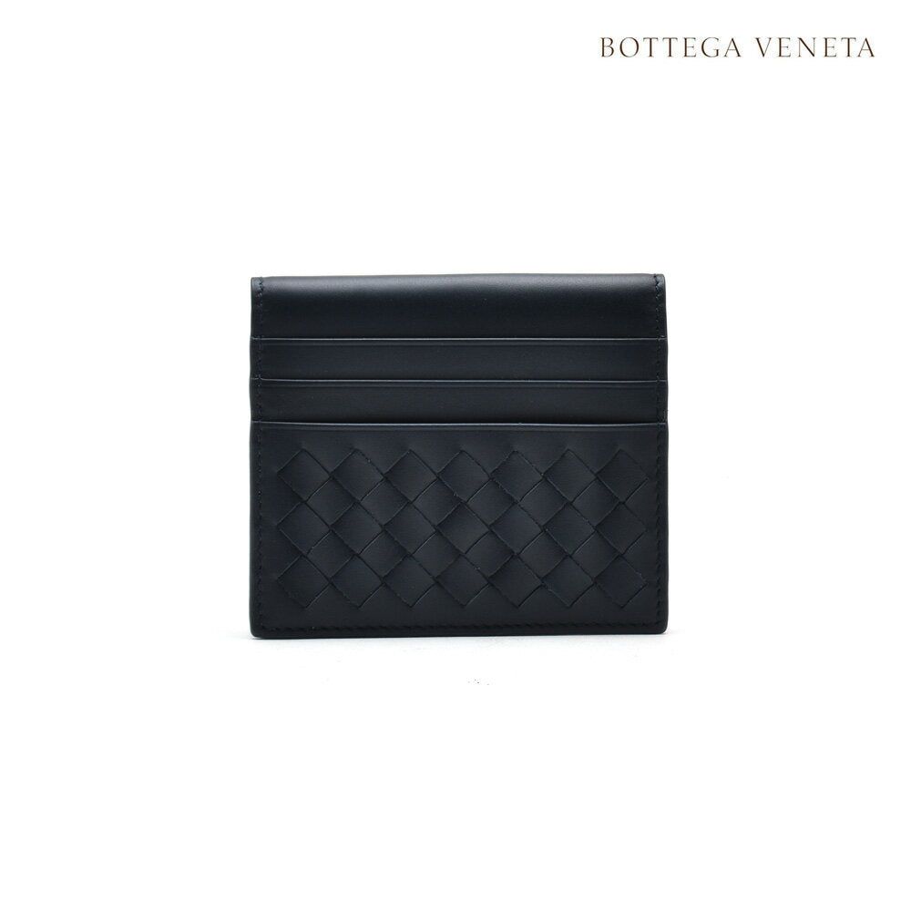 Cartera Bottega VENETA 442257 V4651/4013 NAVY Bifold Intrecciato Navy Blue para hombre [Envío gratuito]