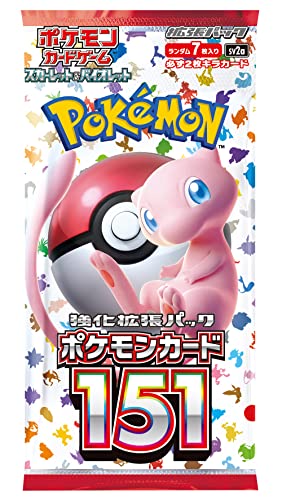 Envío de caja sin abrir disponible, paquete de expansión mejorado de cartas Pokémon Scarlet &amp; Violet con encogimiento, caja de 151 cartas Pokémon