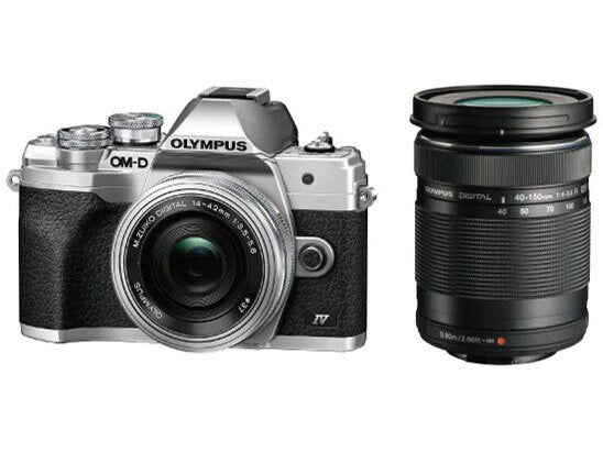 [In stock and free shipping] Olympus mirrorless single lens OM-D E-M10 Mark IV EZ double zoom kit [Silver]