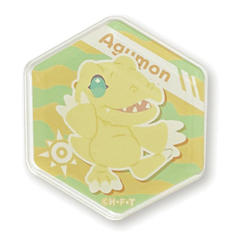 Digimon Honeycomb Acrylic Magnet Agumon 4546598523119