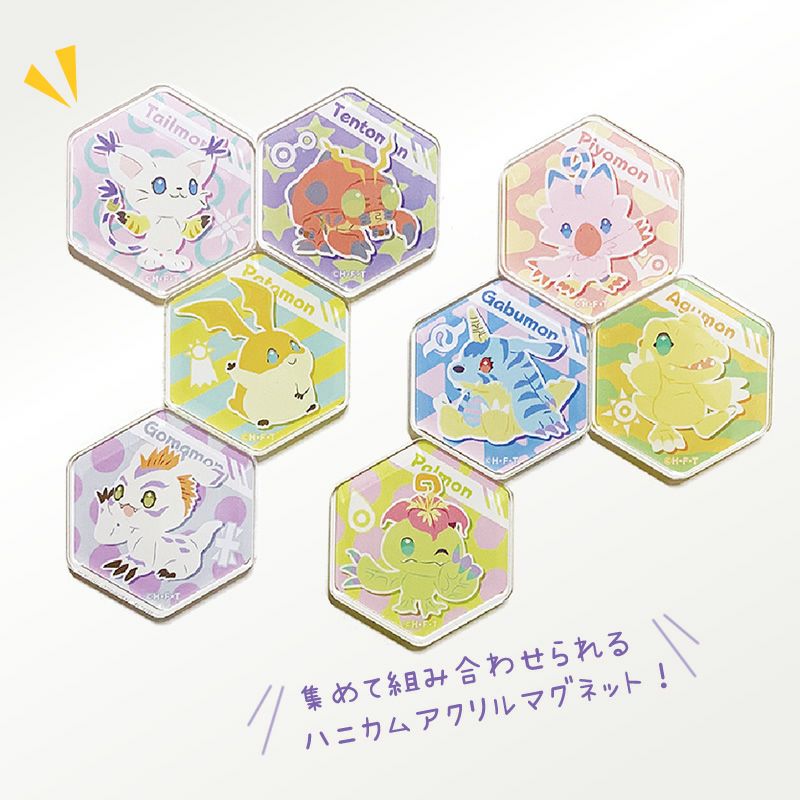 Digimon Honeycomb Acrylic Magnet Agumon 4546598523119