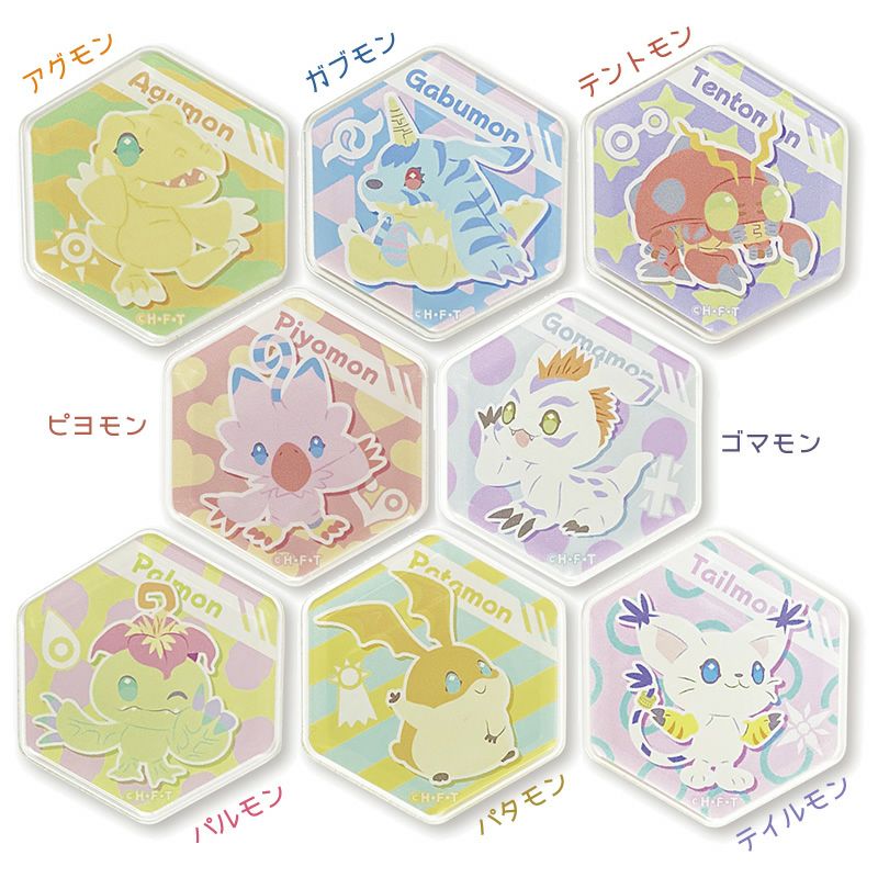 Digimon Honeycomb Acrylic Magnet Agumon 4546598523119