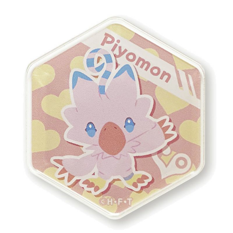 Imán acrílico de panal de abeja Digimon Piyomon 4546598523140