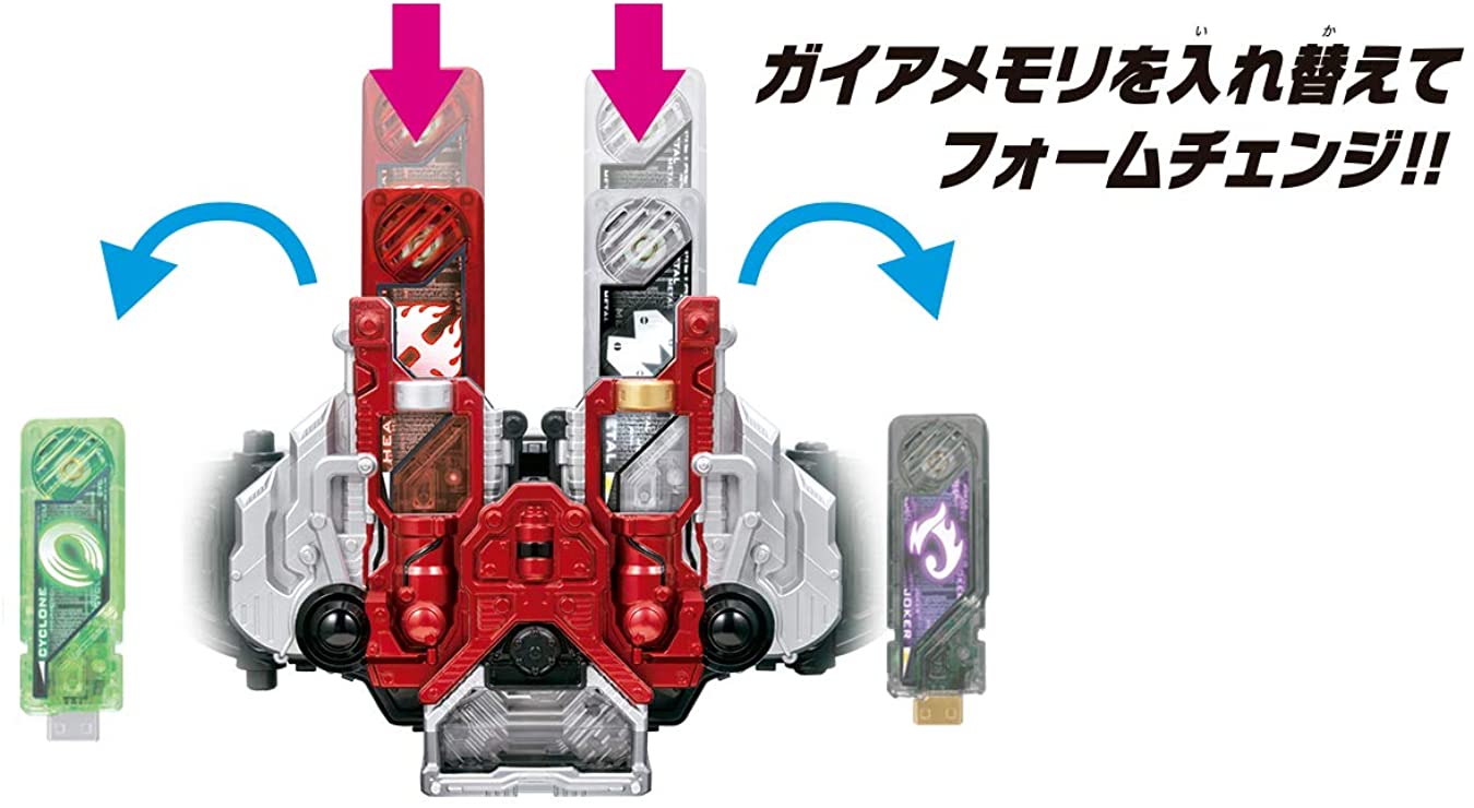 [Rakuten Super SALE 2x Points Until 1:59 on 3/11] Kamen Rider Transformation Belt Ver.20th DX Double Driver Kamen Rider W Kamen Rider Double Bandai Gaia Memory 6 Pieces included Free Shipping New Unopened