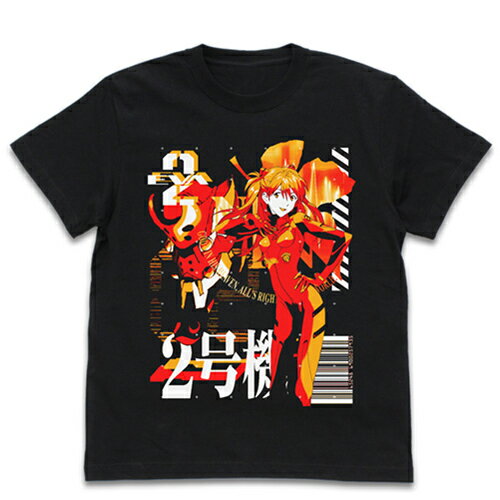 [Free shipping eligible product] Cost performance EVANGELION EVA No. 2 Acid Graphics T-shirt BLACK [Nekopos/Yu-Packet compatible]