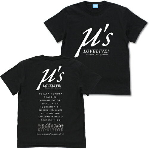 [Free shipping eligible product] Cost performance Love Live! μ's T-shirt BLACK [Nekopos/Yu-Packet compatible]