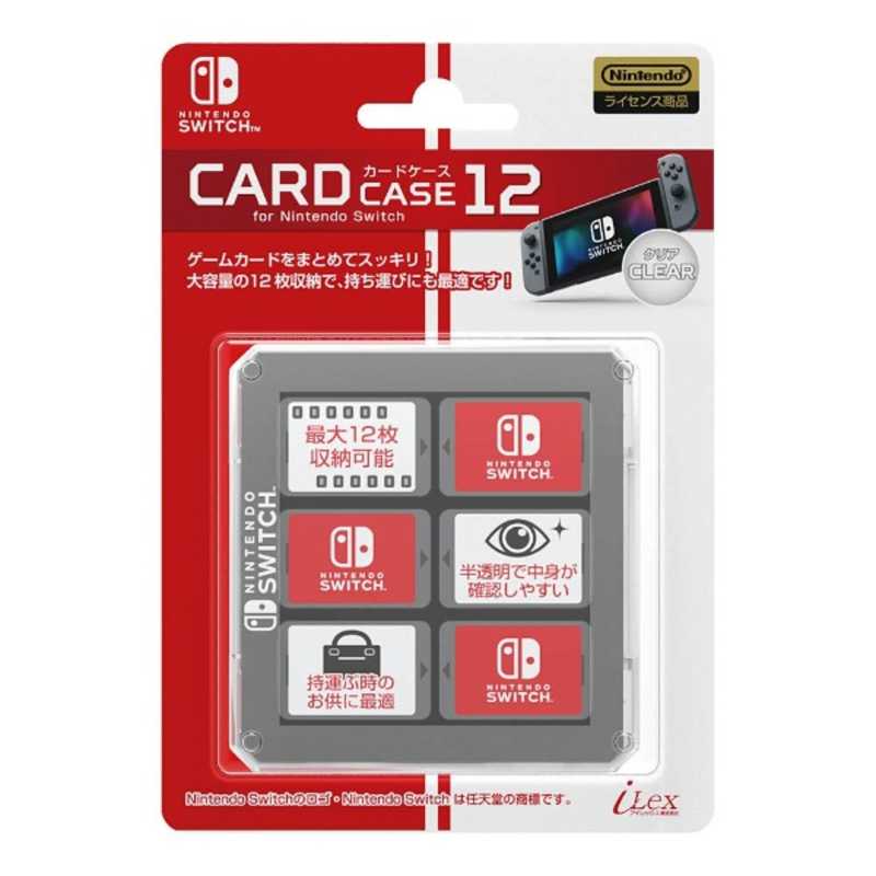 Estuche para tarjetas irex (producto con licencia oficial) para Nintendo Switch transparente Estuche para tarjetas SW transparente para 12 tarjetas