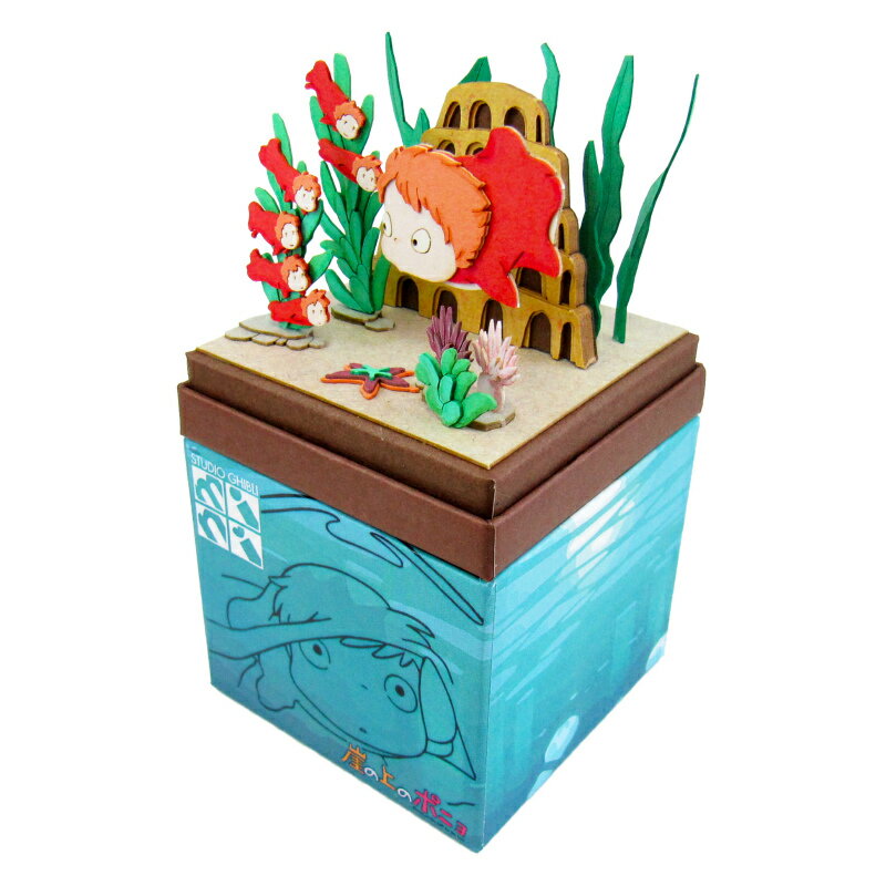 [Limited to Rakuten Super SALE!] Enter to get 10x points on all items] Sankei Minachia Kit Nonscale Studio Ghibli Mini Ponyo on the Cliff [Ponyo and her sisters] MP07-37