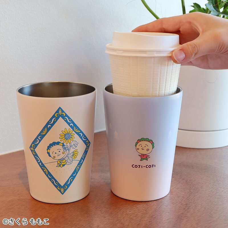 eHONTOMO Ejikoji Tumbler 400ml Kojikoji and Mori Vacuum Insulated Tumbler Heat-Insulated Cooling