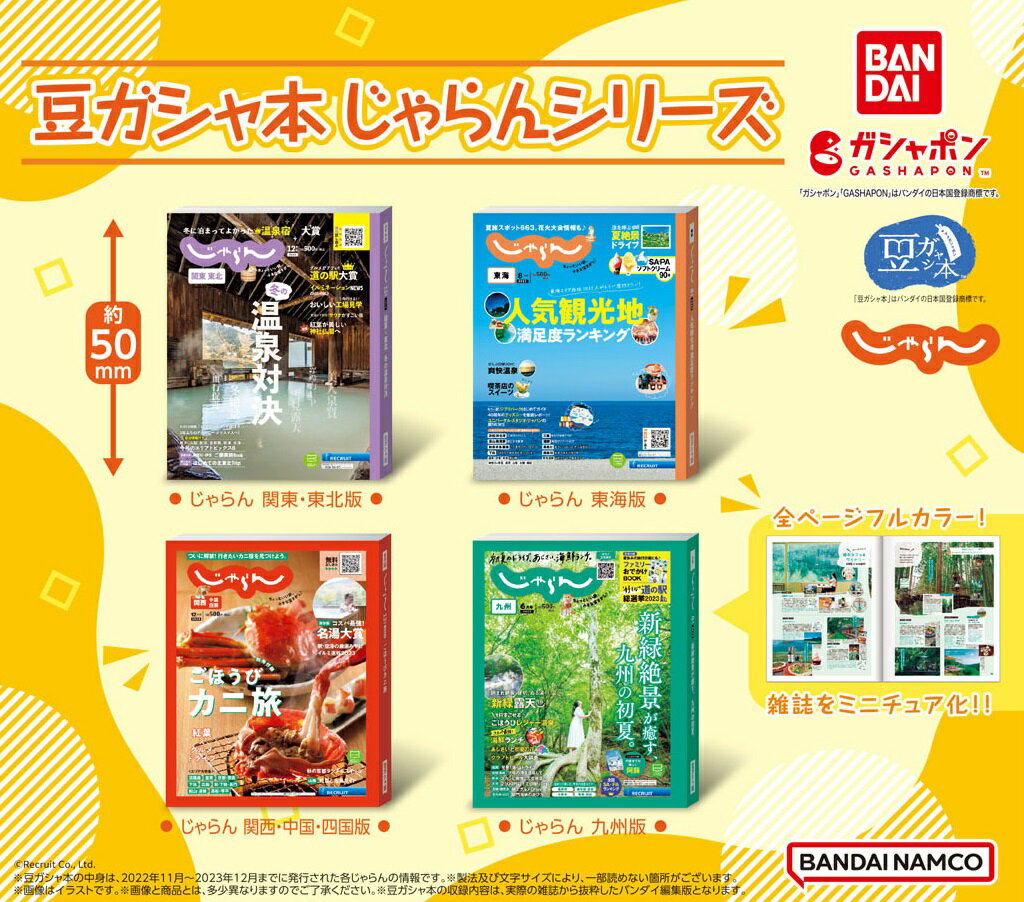 Gashapon Expo advance, Bandai Namcore Musement Limited Mame Gasha Book Jalan Series [Various]