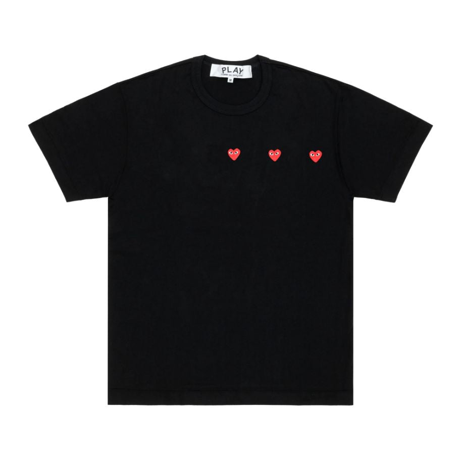 Comme des Garcons T-shirt Short Sleeve Ax-T337-051 Men's COMME des GARCONS PLAY CDG Shirt Women's Heart Logo Cut and Sew Play Genuine [Clothing] Yu 00582