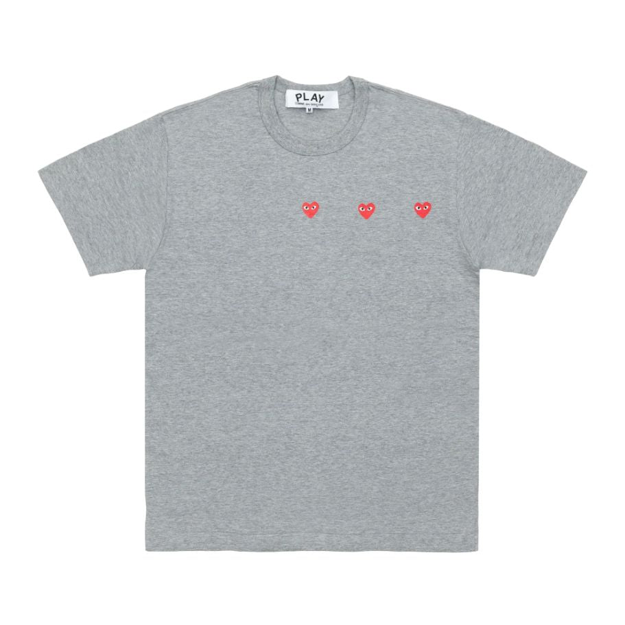 Comme des Garcons T-shirt Short Sleeve Ax-T337-051 Men's COMME des GARCONS PLAY CDG Shirt Women's Heart Logo Cut and Sew Play Genuine [Clothing] Yu 00582