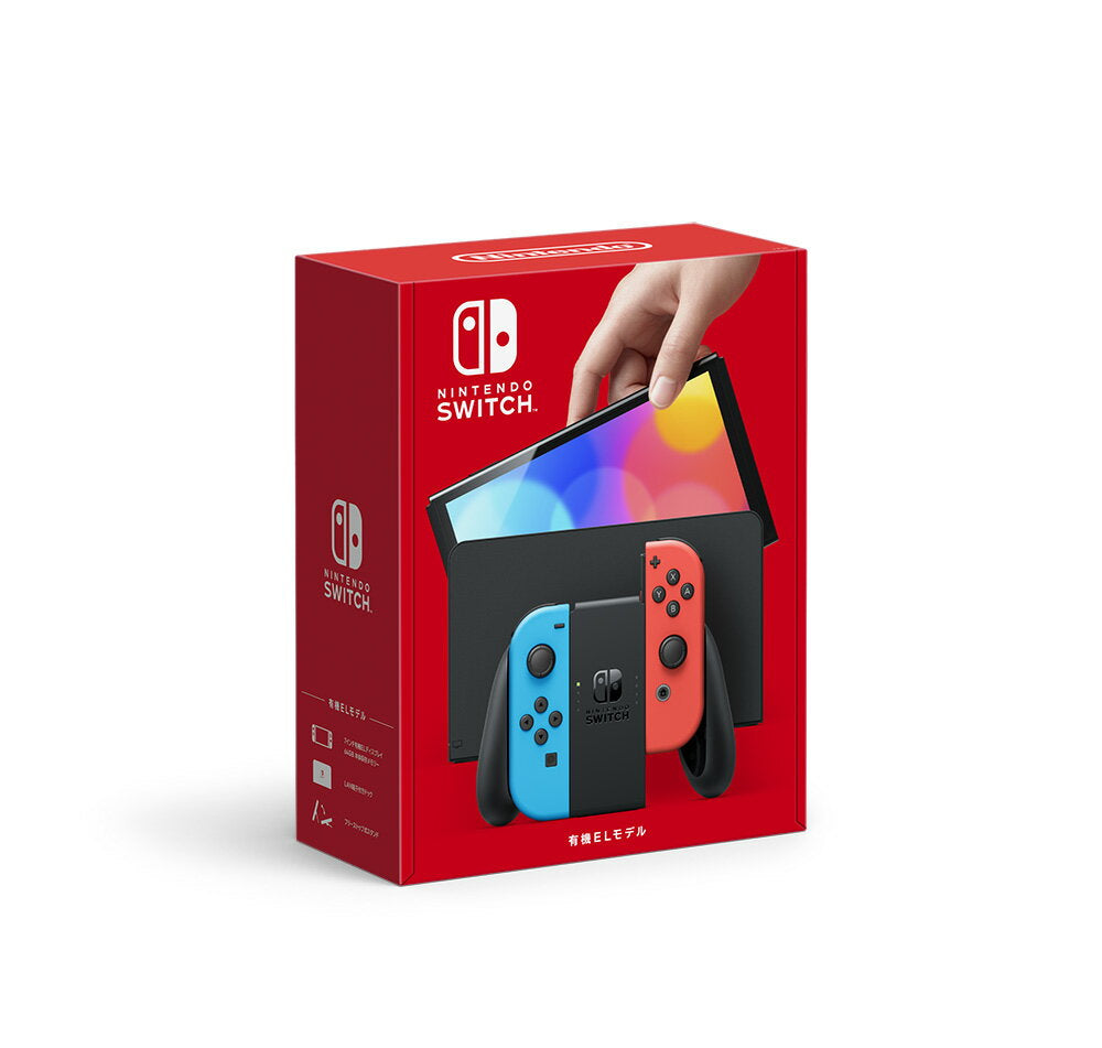 Nintendo Switch (modelo EL orgánico) Joy-Con (izq.) azul neón/(der.) rojo neón