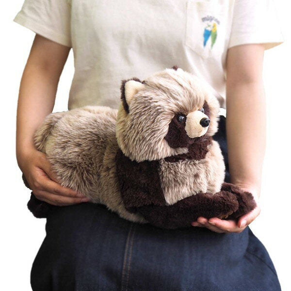 [Free Shipping] Knee-tanuki Plush Toy, Size M, Total Length approx. 46cm, Brown, P-6282, Plush Animal, Animal, Body Pillow