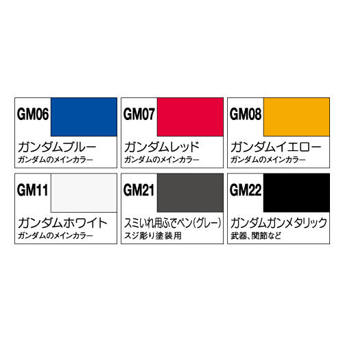 GSI Creos Gundam Marker Basic Juego de 6 colores [GMS105] Pintura