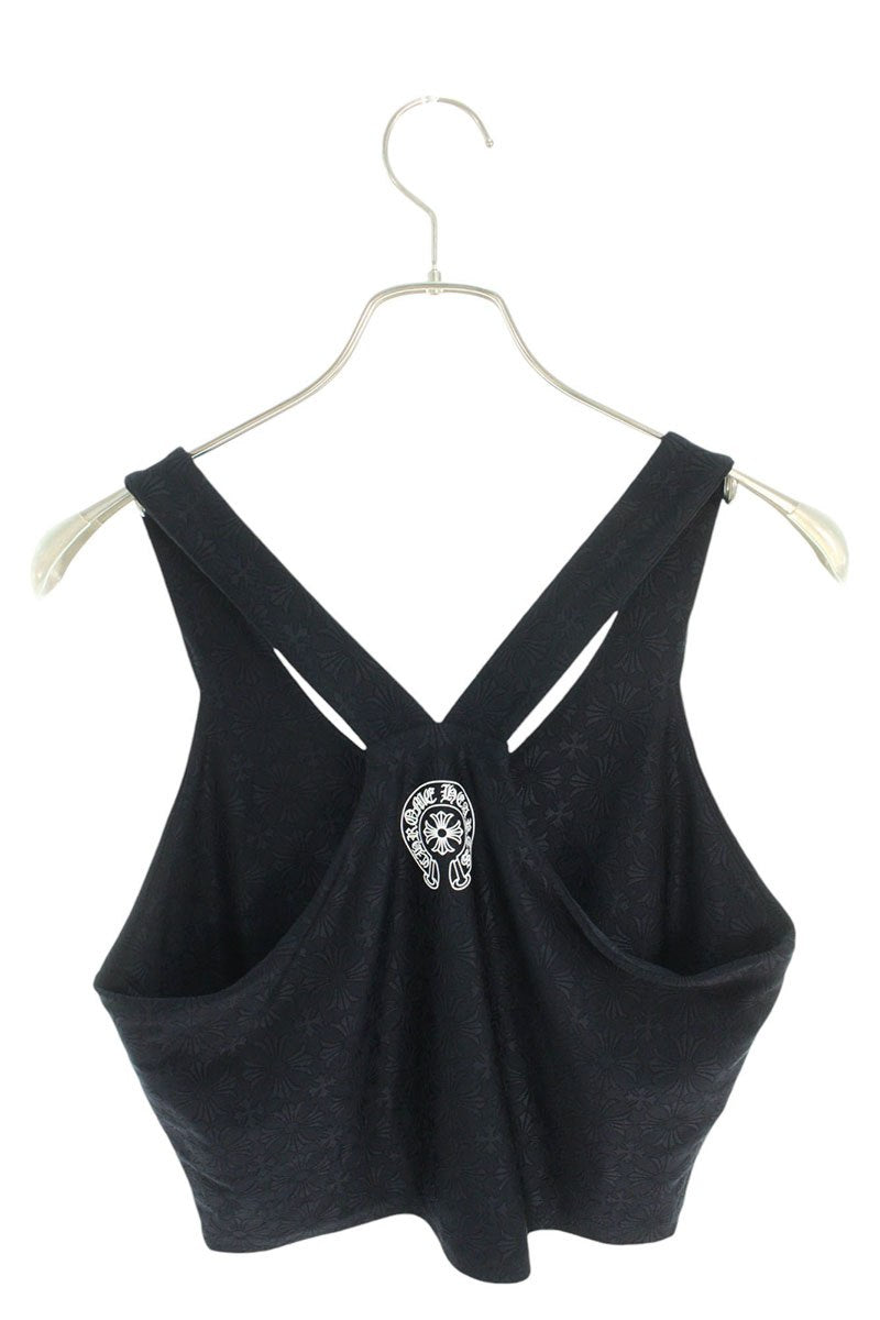 Chrome Hearts Size:XL All-over pattern CH Plus Backhorse Shoe Print Rib Tank Top (Black) [319042] [SJ02] [Women's] [Used] bb17#rinkan*A