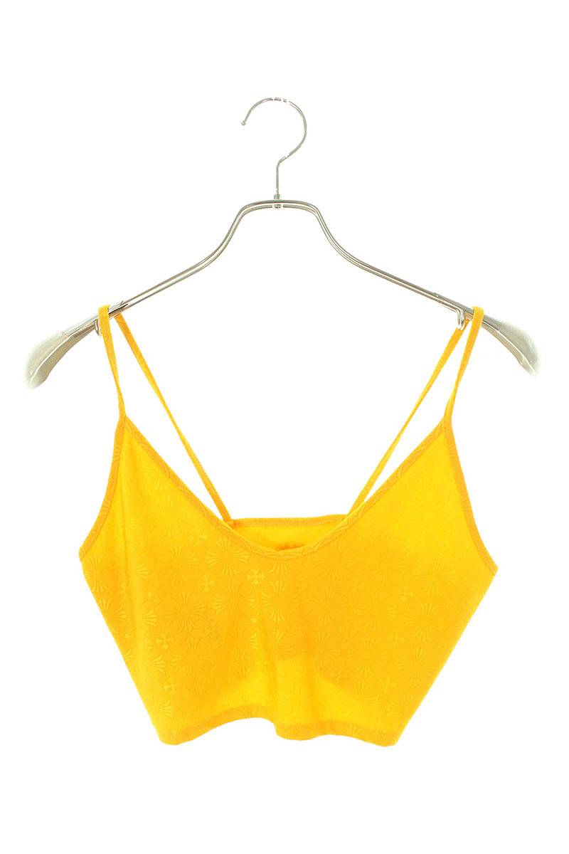 Chrome Hearts Talla: M TANK STAGE FIVE CRPD CH Plus Top sin mangas con estampado integral (amarillo) [720142] [SS07] [Mujeres] [Usado] bb134#rinkan*S