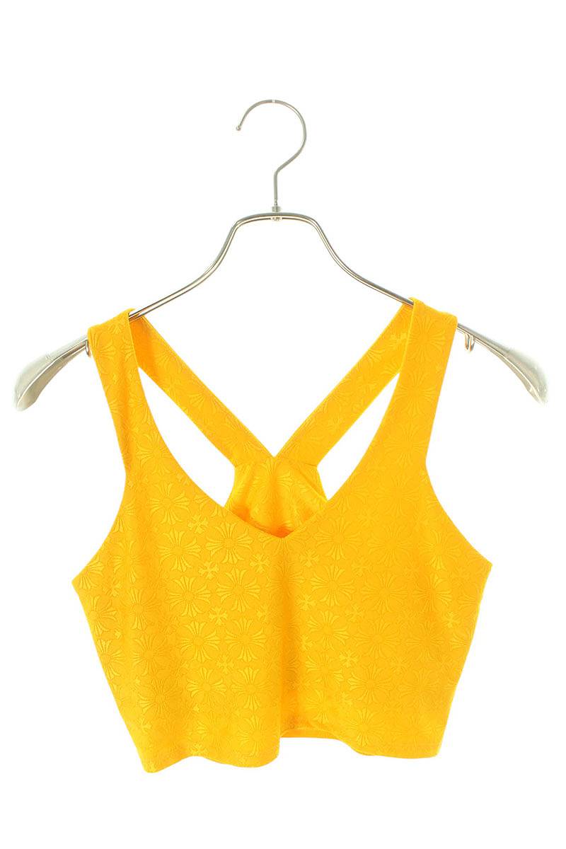 Chrome Hearts Size: S SPORTS BRA W STAGE FIVE CH Plus All-over Pattern Tank Top (Yellow) [720142] [SS07] [Women's] [Used] bb134#rinkan*S